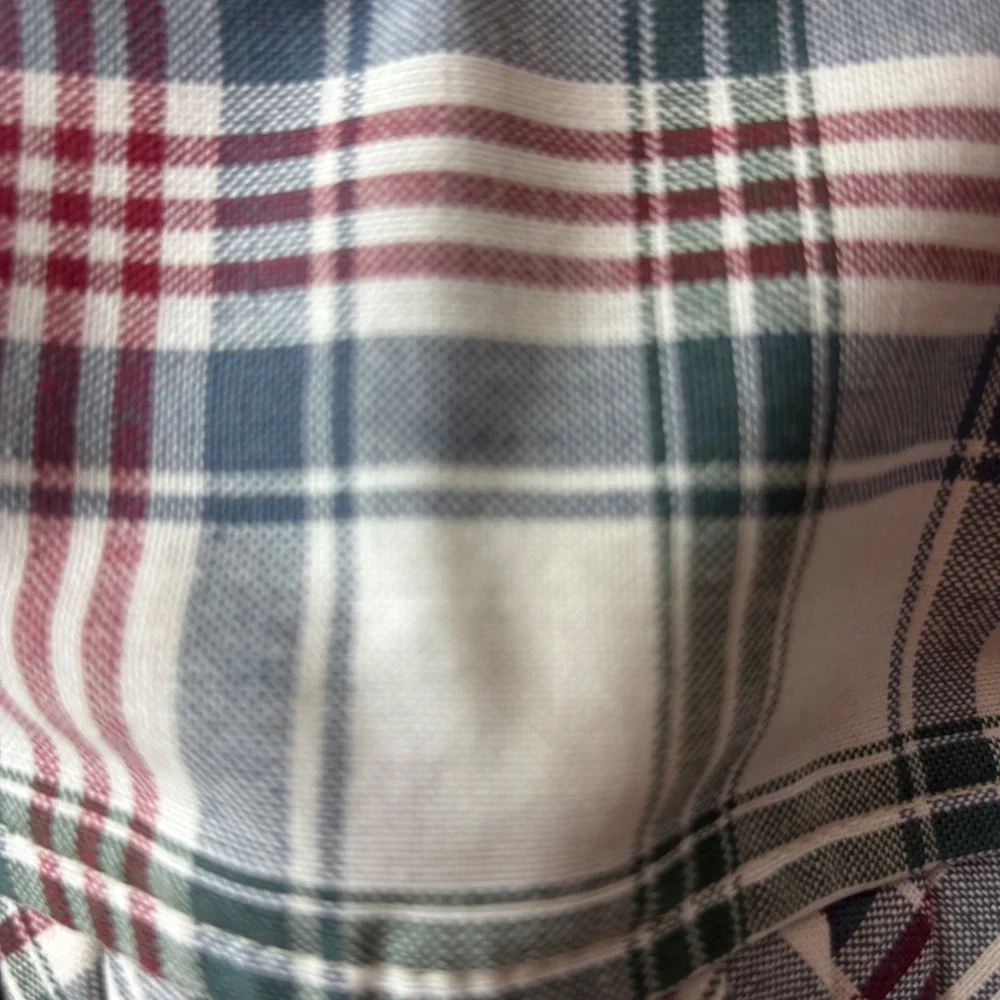 Longaberger Basket Liner Small Chore Plaid Multicolor Ruffled Cotton 234422